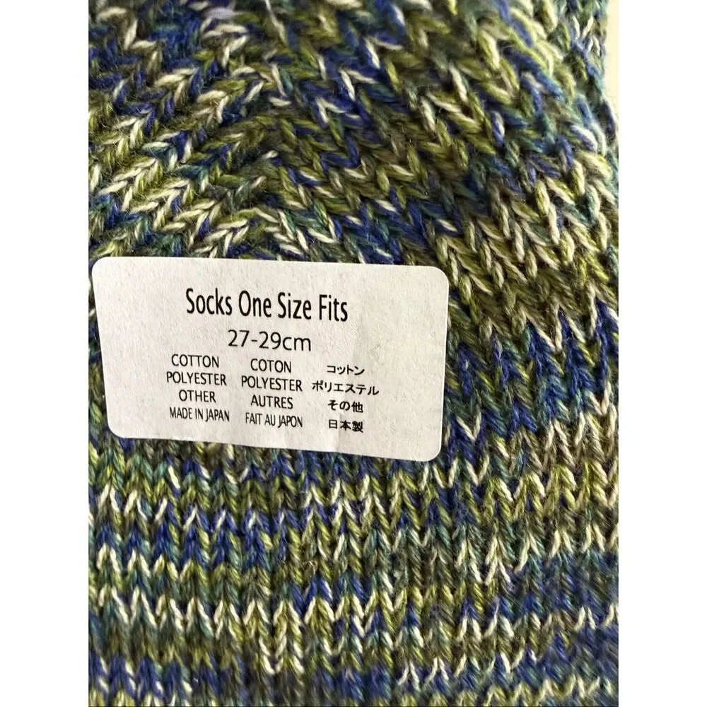 Anonymous ISM Socks Crew Made in Japan Cashmere Blend One Size Fits Most